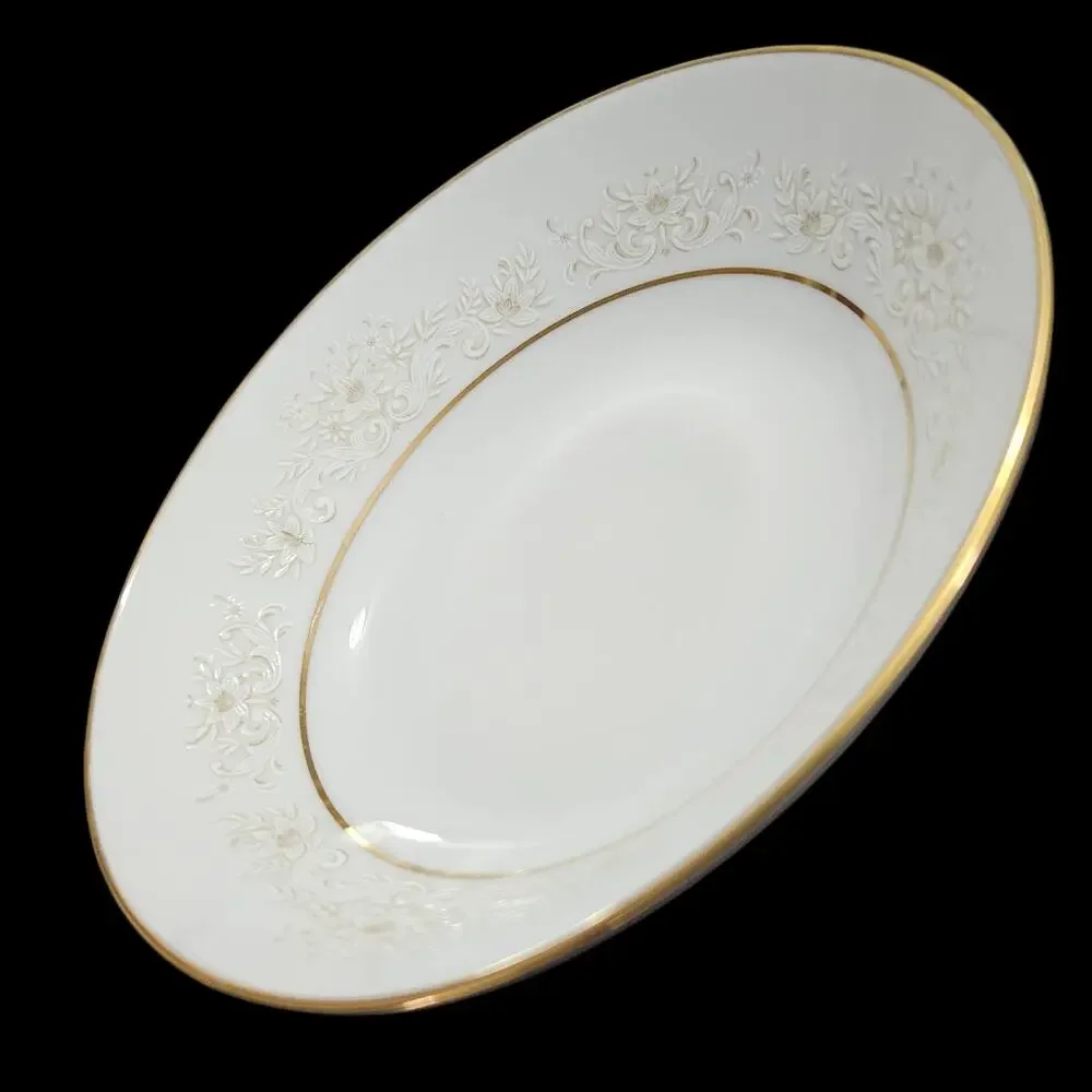 Noritake Dearest 2034 Set of 4 Fruit Bowls Fine China Japan Gold Trim